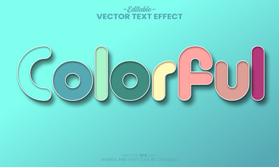 Multicolor Colorful text style effect