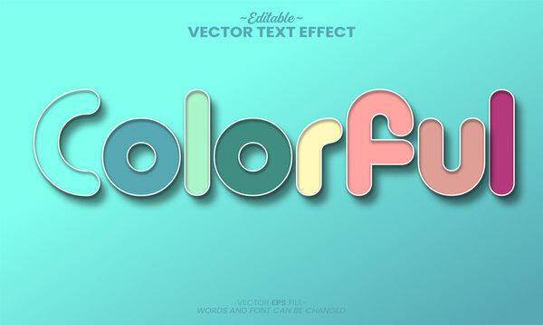 Multicolor Colorful text style effect