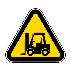 Forklift truck sign,Hazard warning forklift