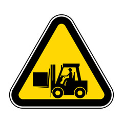 Forklift truck sign,Hazard warning forklift
