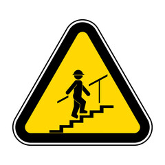 Stairway Sign On White Background