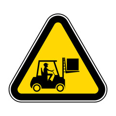 Forklift truck sign,Hazard warning forklift