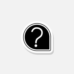 Question message sticker icon sign for mobile concept and web design