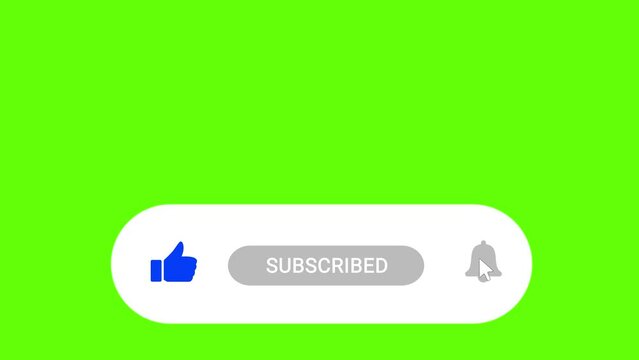 rounded corner subscriber button with green screen