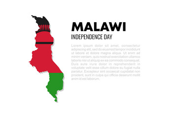 Fototapeta na wymiar Malawi Independence day background national celebration on July 6th.