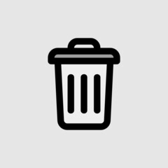 Delete icon in filled line style about essentials, use for website mobile app presentation