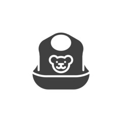 Baby bib vector icon