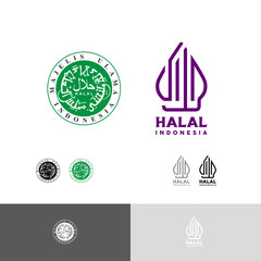 halal logo vector illustration premium