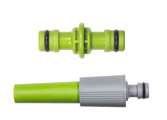 2-way hose connector and water nozzle