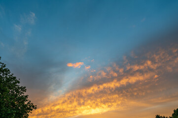 sunset in the sky
