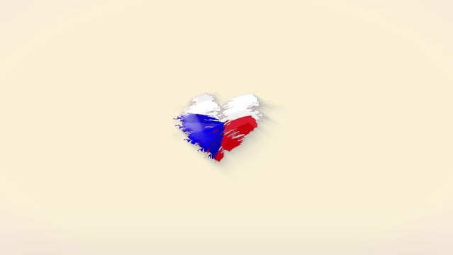 Czech Republic grunge flag heart for your design. Perfect for screensavers or intros