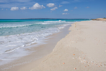 Es Arenals, Migjorn beach, Formentera, Pitiusas Islands, Balearic Community, Spain