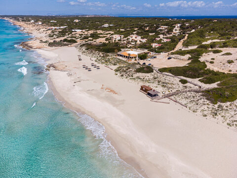 Es Arenals, Migjorn beach, Formentera, Pitiusas Islands, Balearic Community, Spain