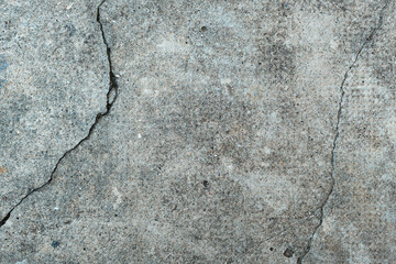 Cracked concrete surface texture, top view