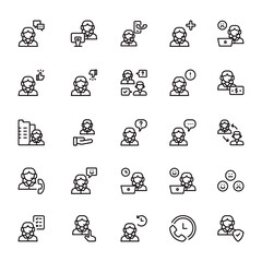 Customer care icons collection
