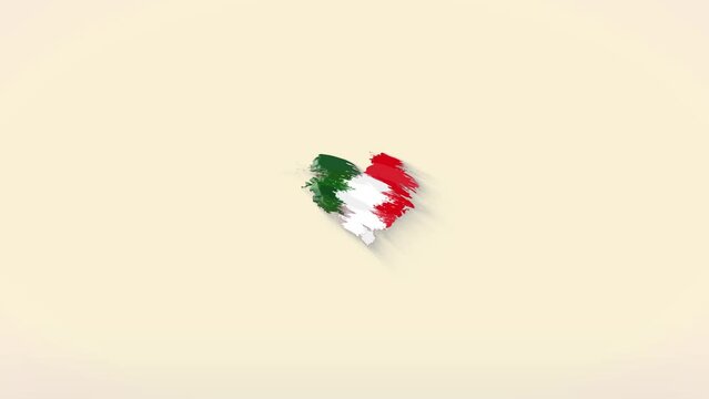 Italy grunge flag heart for your design. Perfect for screensavers or intros