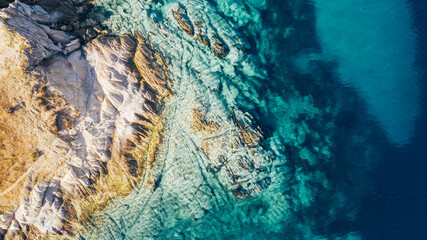 Abstract view of seascape from the air