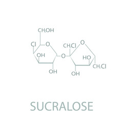 Sucralose molecular skeletal chemical formula.	