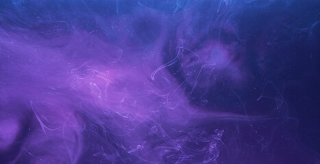 Smoke flow. Magic poison. Blue pink acrylic paint mix. Abstract art background shot on Red Cinema...