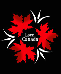 Canada Day,  Holiday Canada. Federal Canadian. Holiday concept T-Shirt Design.
