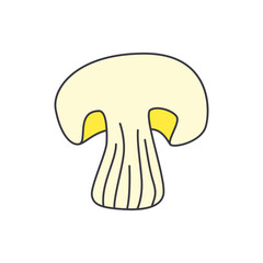 Cremini icon in color, isolated on white background 