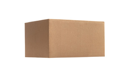 one open cardboard box, on white background