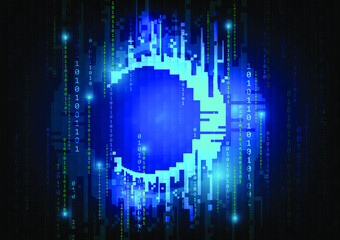 Abstract background pattern digital hi-tech number code