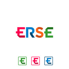 logo font E that says erse full color