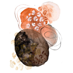 leopard texture watercolor abstract background