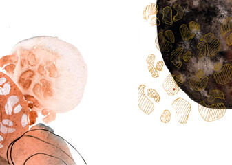 leopard texture watercolor abstract background