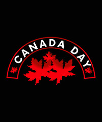 Canada Day,  Holiday Canada. Federal Canadian. Holiday concept T-Shirt Design.
