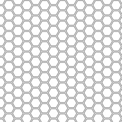 Vector illustration of hexagonal pattern mesh with circular perforation in the middle of each hexagon