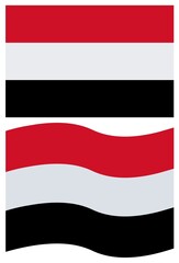 Yemen flags on a white background