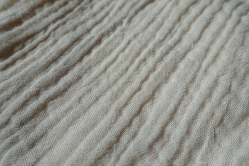 Closeup of simple white cotton muslin fabric - obrazy, fototapety, plakaty