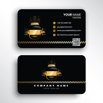 Taxi Service Business Card in print-ready vector editable file