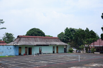 old tennis court