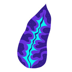 Obraz premium Neon floral isolated for textile design. neon jungle in blue, pink and purple color. Modern exotic design. Bright botanical summer motif.