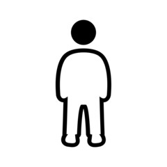 Black solid icon for Boy Icon