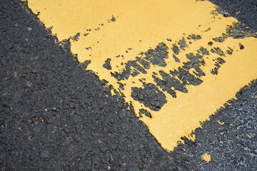 abstract yellow traffic line to facilitate road safety