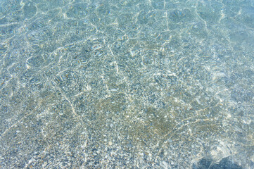 crystal clear sea water. sea rocks at the bottom of the sea