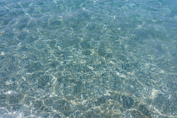 crystal clear sea water. sea rocks at the bottom of the sea