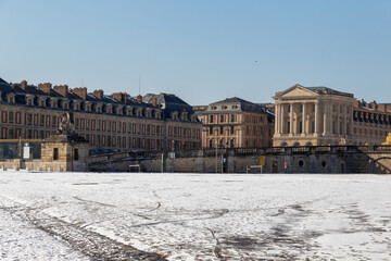 view of the palace in winter