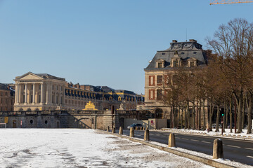 view of the palace in winter
