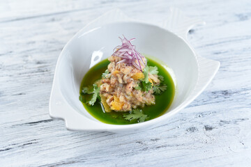 fish riet from the Black Sea flounder and mackerel with onions