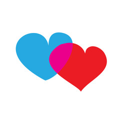 Multicolored Hearts Icon