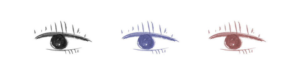 Hand Drawn Eye Icon Isolated