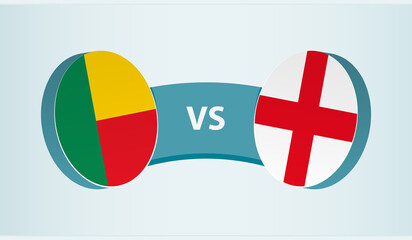 Benin versus England, team sports competition concept.