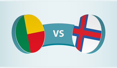 Benin versus Faroe Islands, team sports competition concept.