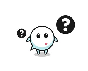 Cartoon Illustration of speech bubble with the question mark