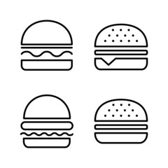 Burger icon vector. burger sign and symbol. hamburger